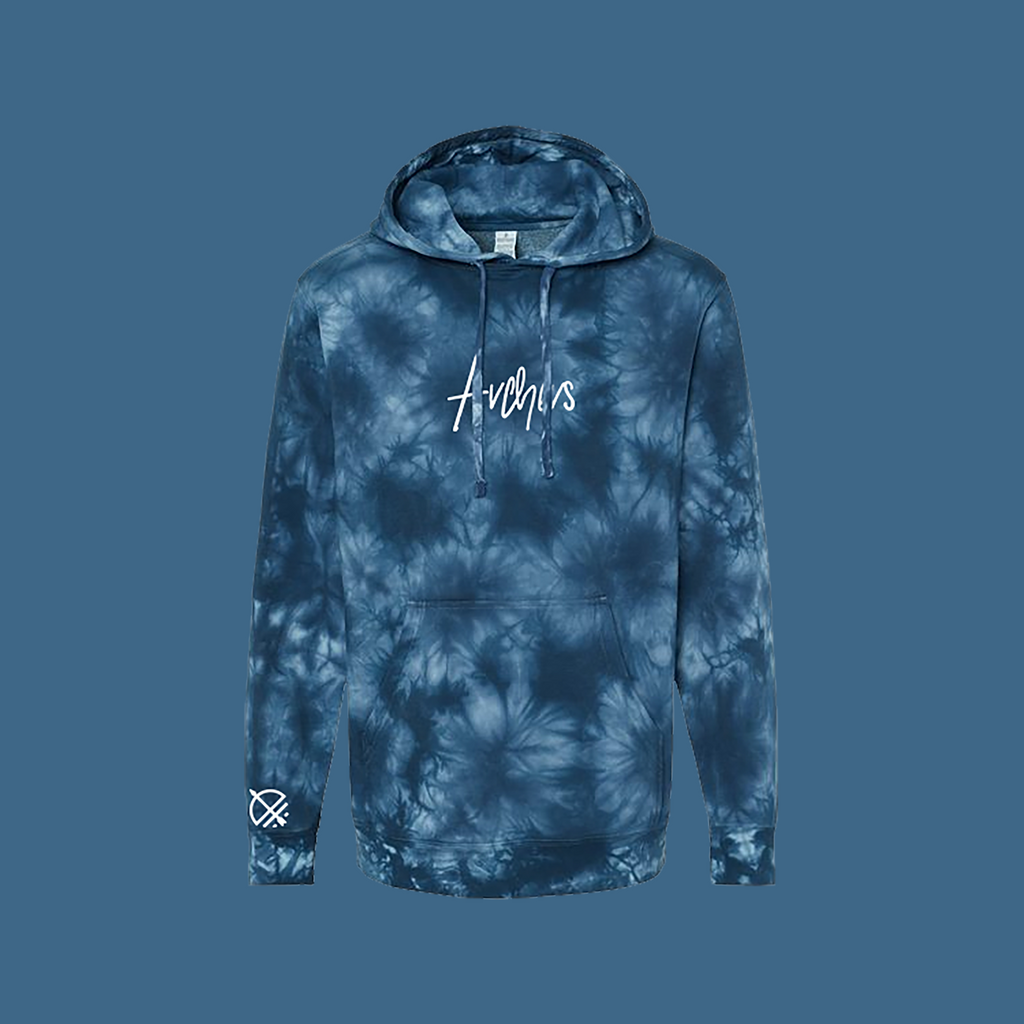 Embroidered Tie Dye Hoodie